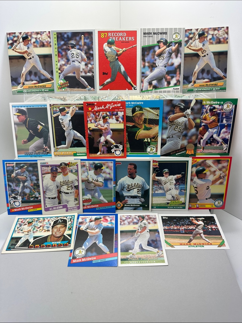 Mark McGwire vintage lot of 21 Oakland A's